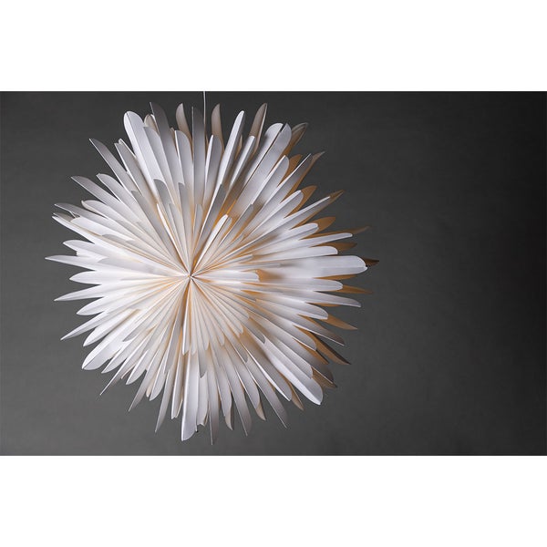 Sälen Weihnachtsstern mit Licht Papier Ø80 cm Pendelleuchte weiß. 80 X 25 X 80 cm