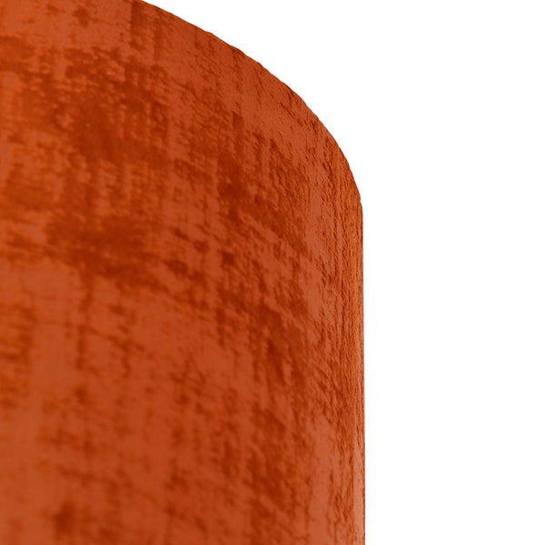 Velours Lampenschirm rot 25/25/25