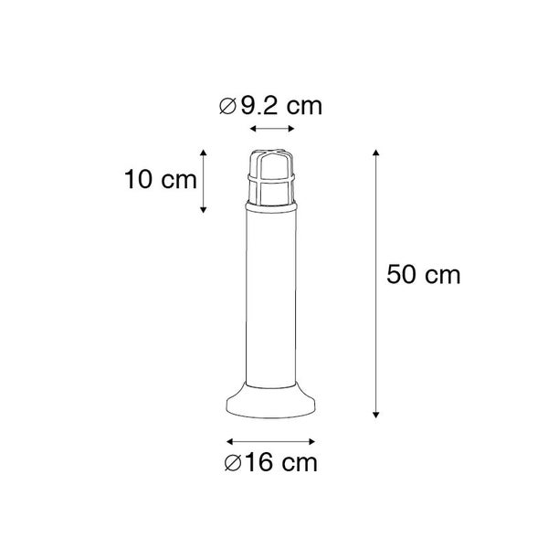 Moderne Stehleuchte Messing IP54 50 cm - Kiki