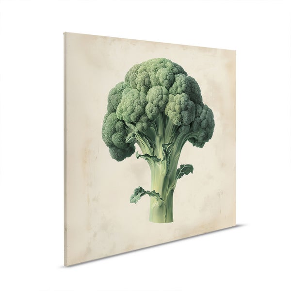 Gemälde mit Brokkoli auf Leinwand