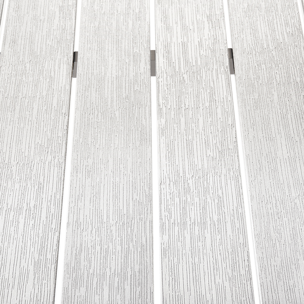 Gartentisch VERNIO 180 cm 90 cm Metall Weiß