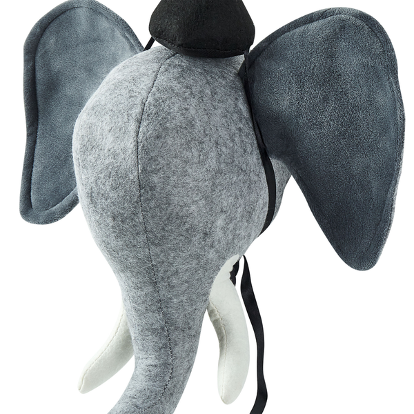 Wanddekoration für Kinder Elefant BADOU Baumwolle 36 cm Grau