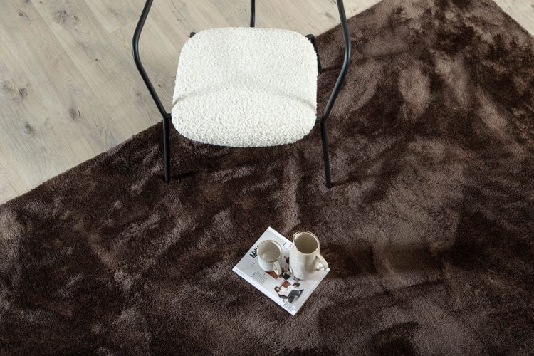 Blanca Teppich 300x200 cm Polyester braun. 200 X 300 X 2 cm