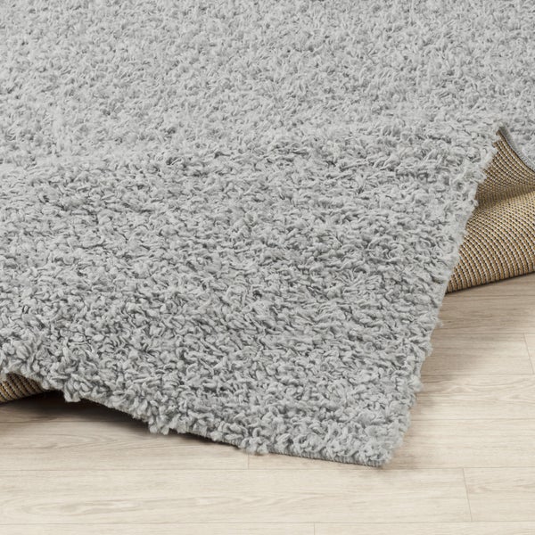 Moderner Hochfloriger Shaggy Teppich Grau 100x200 cm LILLY