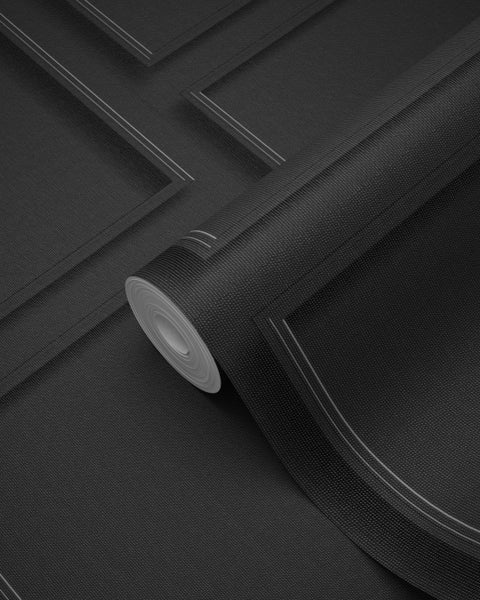 Origin Wallcoverings Tapete Holzwandverkleidung Schwarz - 53 cm x 10.05 m - 347861