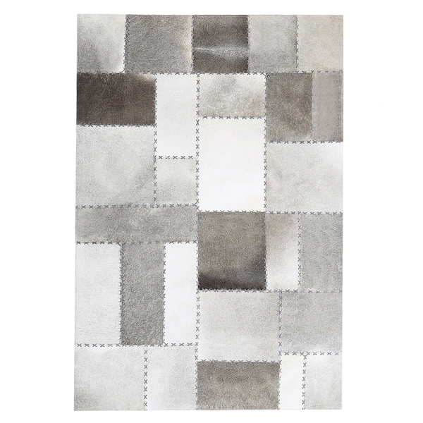 Teppich PERVARI Taupe 140 x 200 cm Echtleder