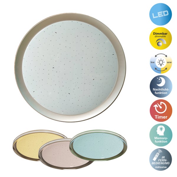 Runde Deckenleuchte mit Sternenmuster