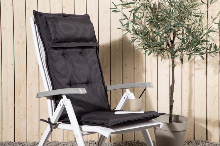 Cus Gartenkissen für 5 Pos. einstellbar dunkel grau. 46 X 116 X 6 cm