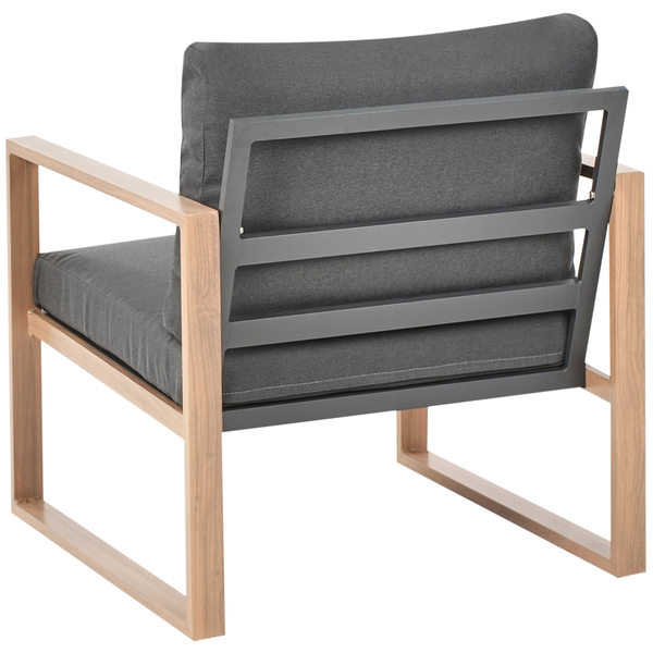 Lounge Set mit Tisch 5-Sitzer GELSO Metall Dunkelgrau