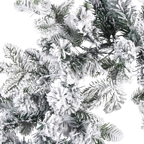 Weihnachtsgirlande Schnee bedeckt LED SUNDO 270 cm Weiß