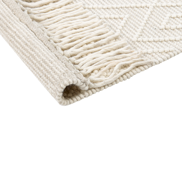 Teppich DARENDE Beige 160 x 230 cm Wolle