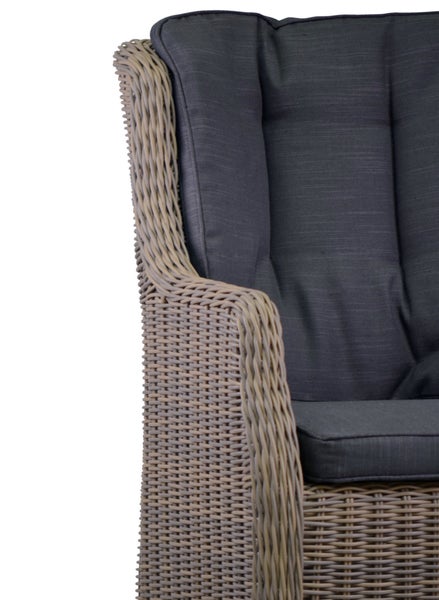 Geflechtsessel Polyrattan Rattansessel Gartenssel premium Poly Rattan mit Sitzkissen wetterfest hochwertiges Geflecht