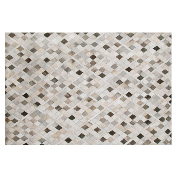 Teppich HIRKA Grau 140 x 200 cm Echtleder