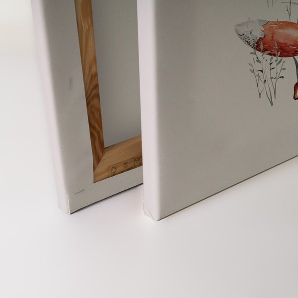 Leinwandbild mit Fuchsmotiv auf Holzkeilrahmen zur Wanddekoration