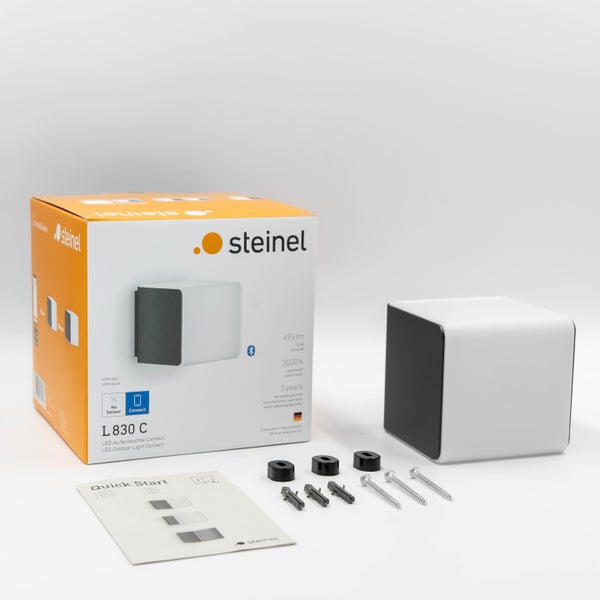 Steinel LED Außenleuchte L 830 C inklusive Montagezubehör und Bedienungsanleitung in Originalverpackung
