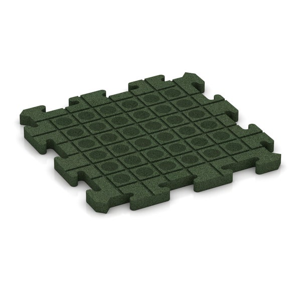 Fallschutz-Puzzlematte Fallschutzmatte Fallschutzplatte- 50x50x3 cm | 1,25 m² - 5er Set grasgrün | rutschfest, witterungsbeständig, frostsicher | einfacher Aufbau durch Puzzle-Verbindung | WARCO