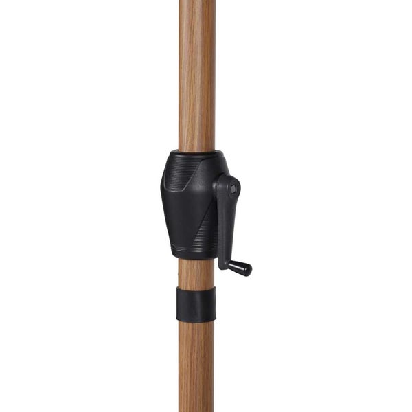 Felix Sonnenschirm Ø300cm schwarz,Teak. 300 X 300 X 246 cm