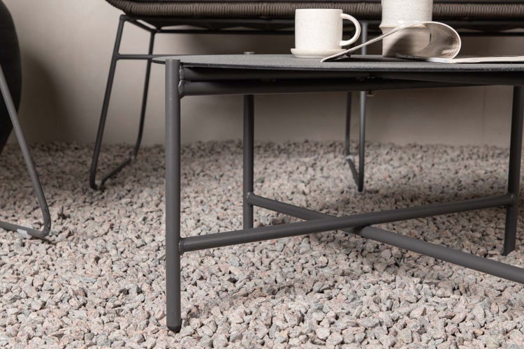 Davao Lounge-Set 4 Teile braun,dunkel grau. 70 X 70 X 40 cm