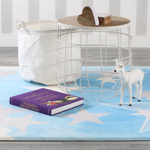 Kurzflor Teppich Lior Blau Modern 120 x 170 cm