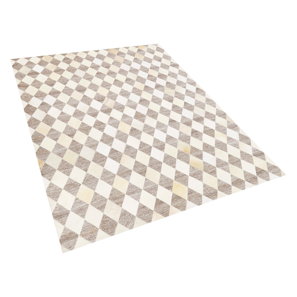 Teppich SESLICE Beige 140 x 200 cm Echtleder