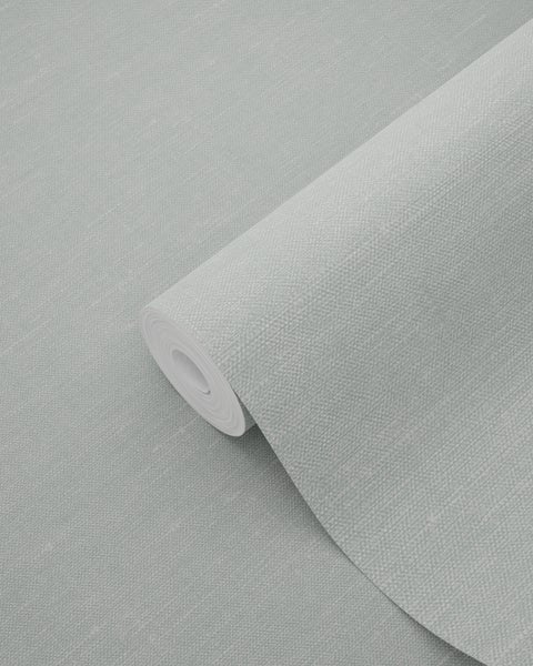 ESTAhome Tapete Leinen-Optik Pastell Mintgrün - 53 cm x 10.05 m - 148694