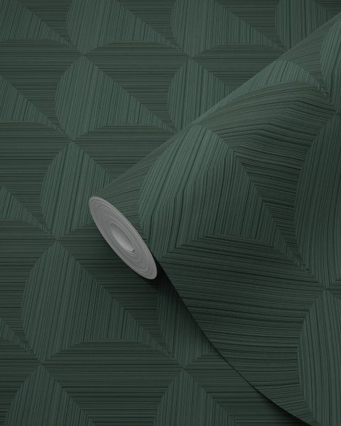 Origin Wallcoverings Tapete 3D Muster Dunkelgrün - 50 x 900 cm - 347991