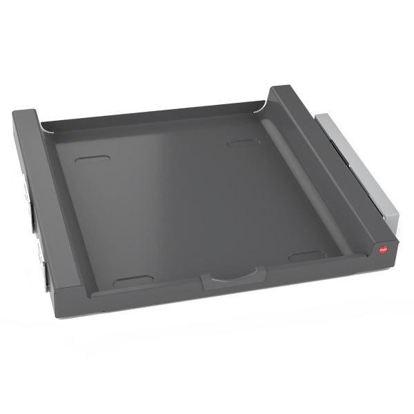Hailo Zwischenbausatz mit Auszug für Waschmaschine und Trockner aus Metall in Anthrazit.