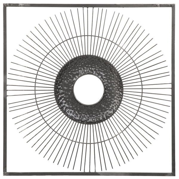 Dekorative Wandkunst aus Metall mit abstraktem, strahlenförmigem Design