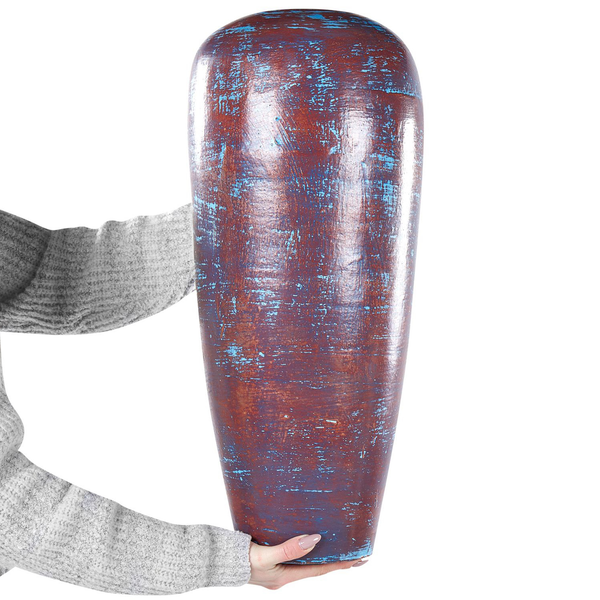 Dekovase DOJRAN Keramik 59 cm Braun