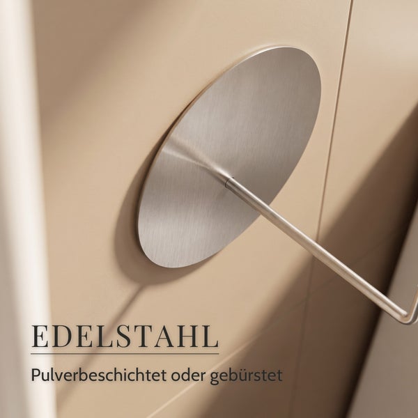 Runder Wandhalter aus gebürstetem Edelstahl für Handtuchhalter oder Zubehör