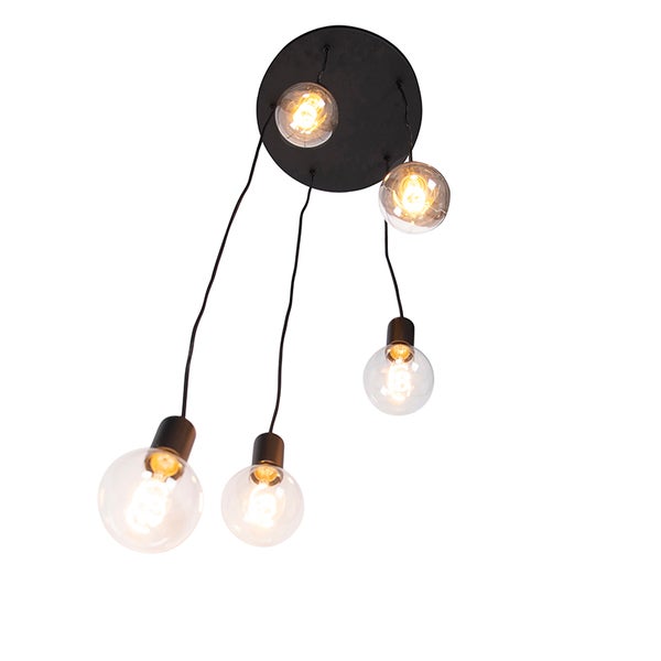 Moderne Hängelampe schwarz 35 cm 5-Licht - Facil