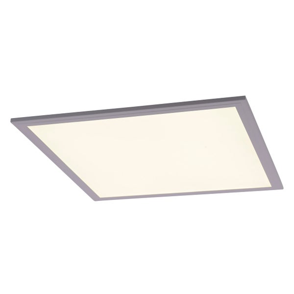 LED Aufbaupanel SORRISO, Aufbauleuchte aus Metall und Kunststoff in Weiß mit fest verbauten LEDs, 45x45cm groß für Innenräume