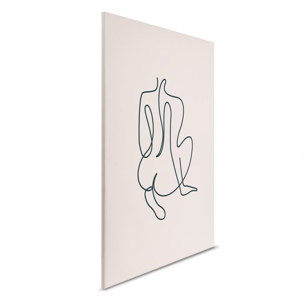 Illustration einer sitzenden Person als Leinwandbild