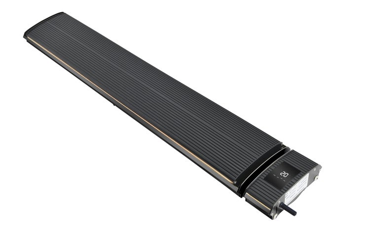 Terrassenheizer Quality Heating Black Power Heater NR18 2400W Aluminium Schwarz inkl. Fernbedienung & App-Steuerung spritzwassergeschützt kein Licht schlankes Design