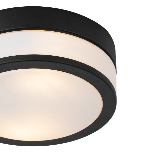 Klassische Außendeckenleuchte schwarz 23 cm IP44 - Flavi