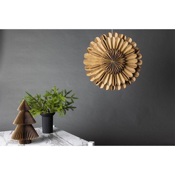 Järvsön Weihnachtsstern mit Licht Papier Ø60 cm Pendelleuchte braun. 60 X 21 X 60 cm