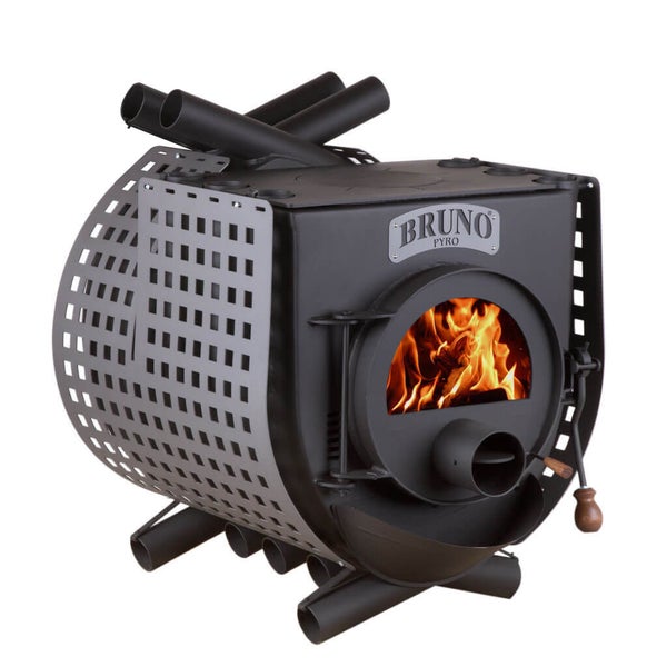 Bruno Pyro Holzofen mit Flammen
