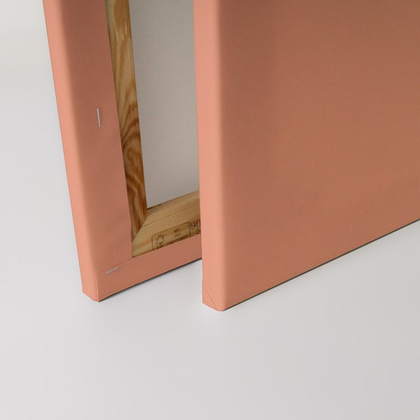 Nahaufnahme zweier Keilrahmen mit Leinwandbezug und Holzrahmen