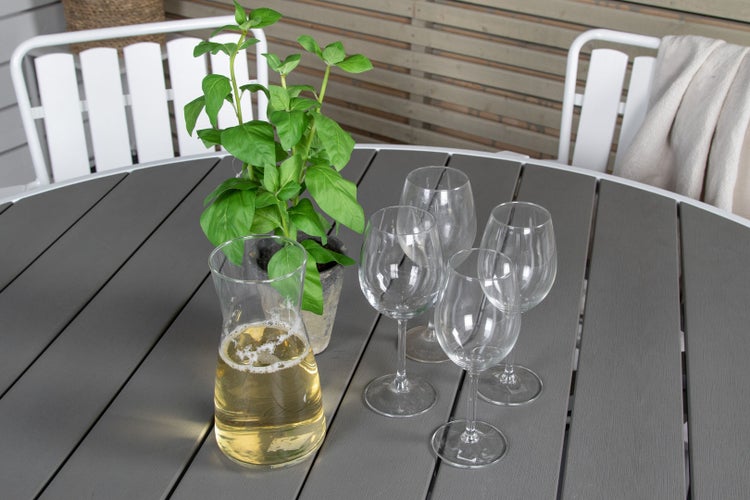 Parma Esstisch Ø140cm weiß grau. 140 X 140 X 73 cm