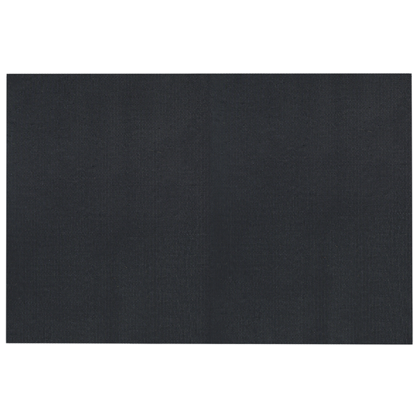 Rechteckige schwarze Bodenschutzmatte mit fein strukturierter, rutschhemmender Oberfläche.