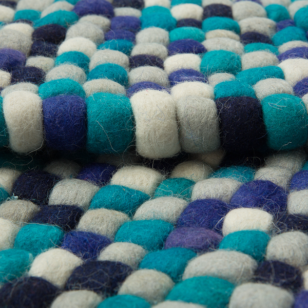 Teppich AMDO Marineblau 160 x 230 cm Wolle