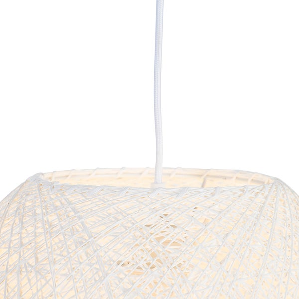 Pendelleuchte im Landhausstil weiße Kugel 35cm - Corda