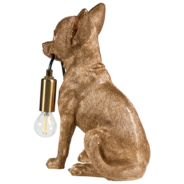 Tischlampe Hund ROCCO Gold