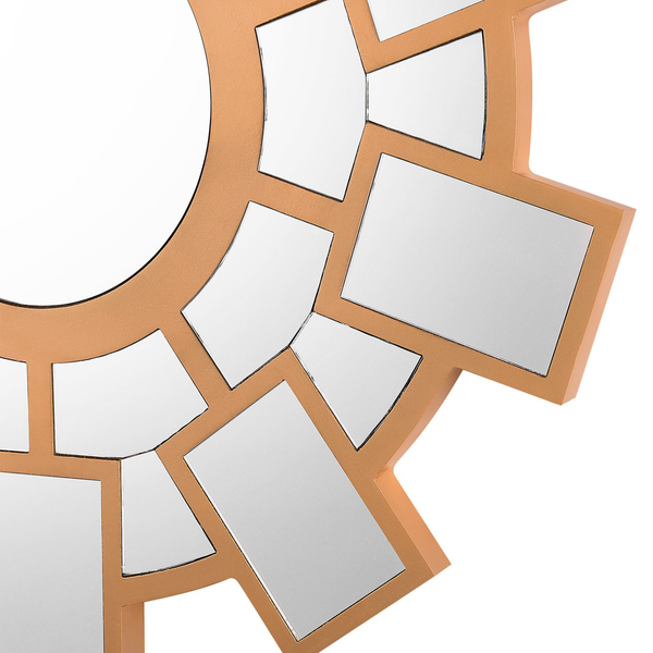 Ovaler Spiegel mit Metallrahmen auf der Rückseite