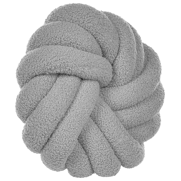 Dekokissen AKOLA Bouclé 31 x 31 cm Grau Ohne Muster