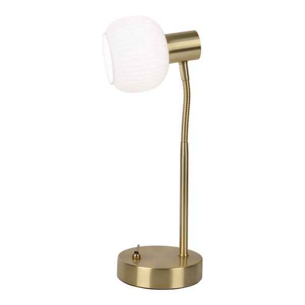 Tischleuchte mit flexiblem Arm und einem Lampenschirm