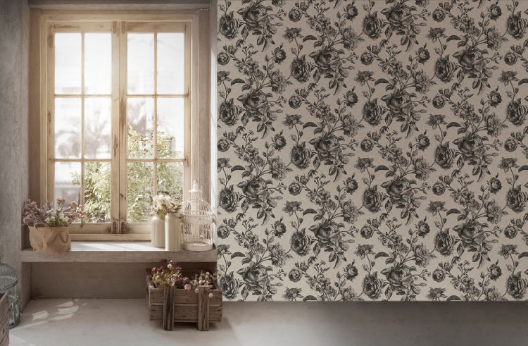 Tapete mit Blumenmuster