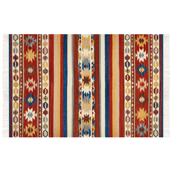 Teppich JRARAT Bunt 200 x 300 cm Wolle Kelim