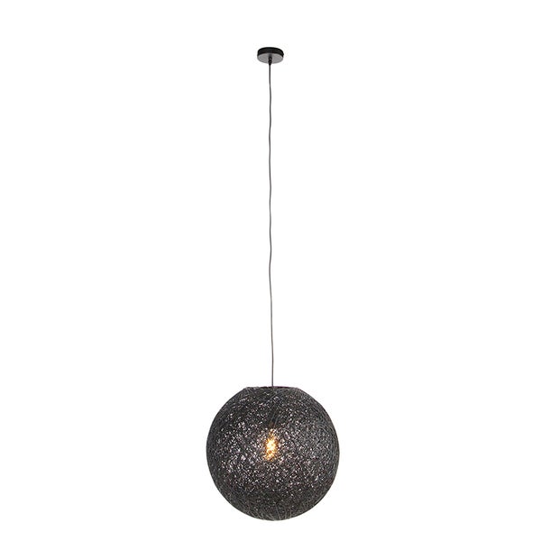 Design-Hängeleuchte schwarz Kugel 45cm - Corda