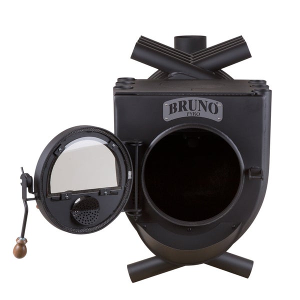 Bruno Pyro Holzofen mit offener Tür